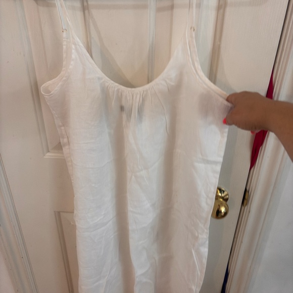 J.Crew linen white dress spaghetti straps oversized - Picture 3 of 6